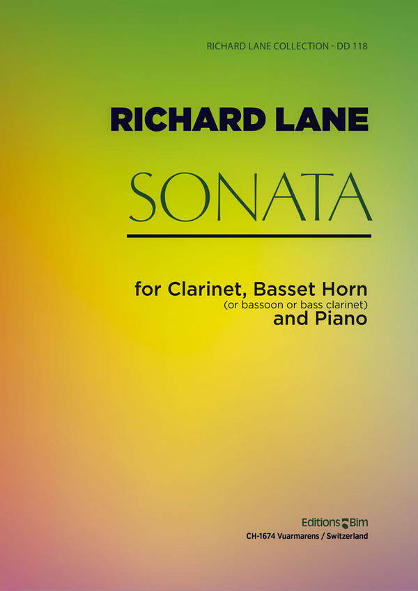 Richard Lane, Sonata&nbsp;&nbsp;Clarinet, Basset Horn and Piano&nbsp;&nbsp;Stimmensatz