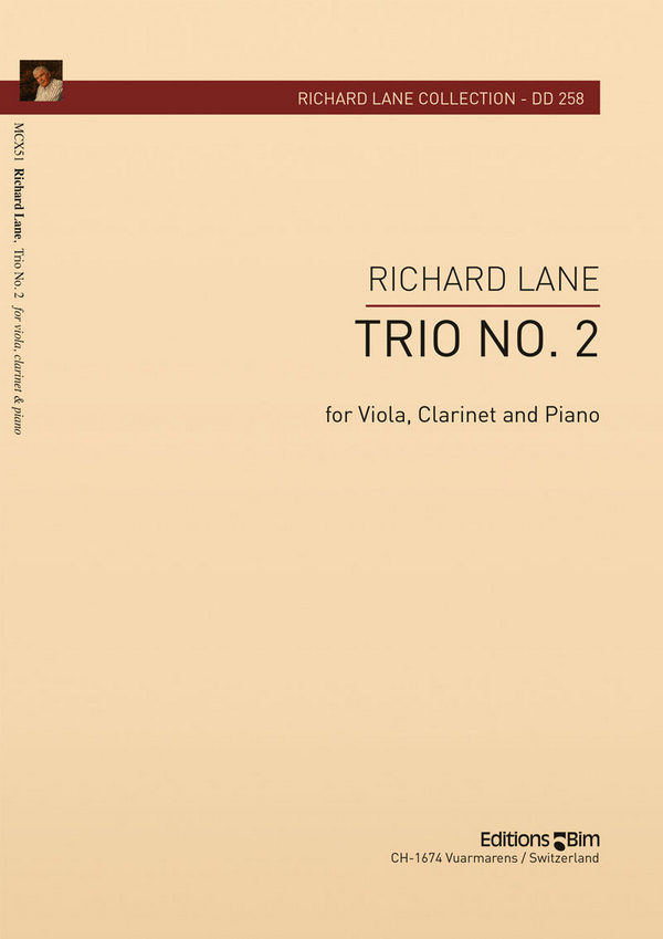 Richard Lane, Trio N° 2&nbsp;&nbsp;Viola, Clarinet In Bb and Piano&nbsp;&nbsp;Stimmensatz