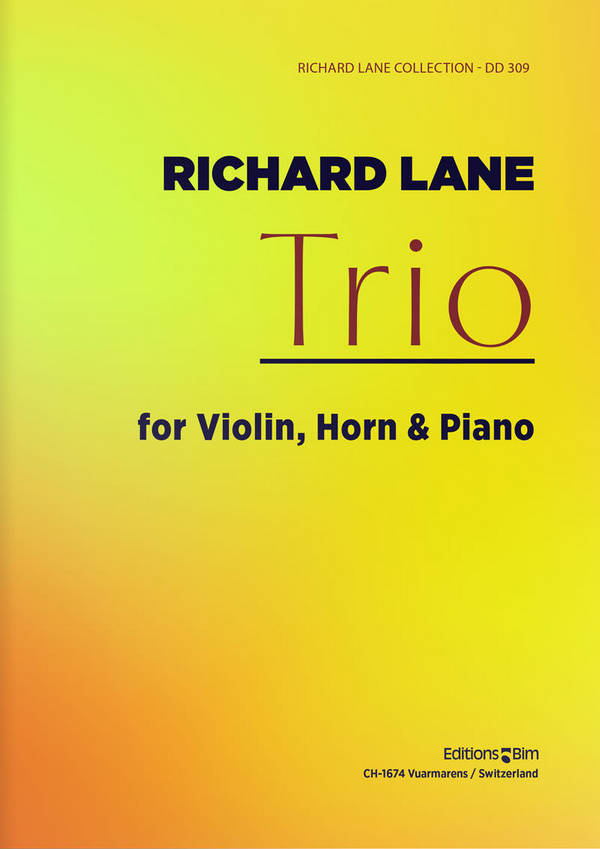 Richard Lane, Trio&nbsp;&nbsp;Violin, Horn In F and Piano&nbsp;&nbsp;Stimmensatz