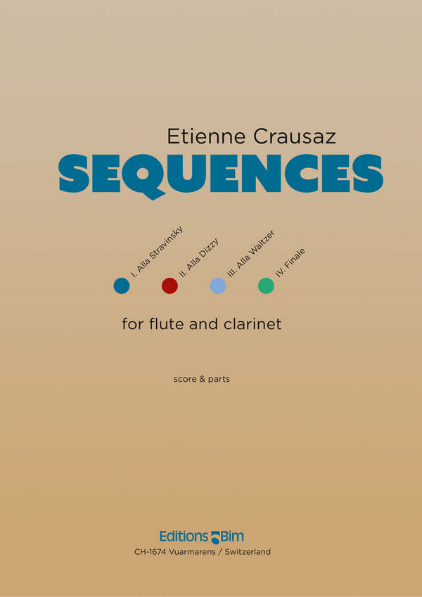 Etienne Crausaz, Sequences&nbsp;&nbsp;Flöte und Klarinette&nbsp;&nbsp;Buch