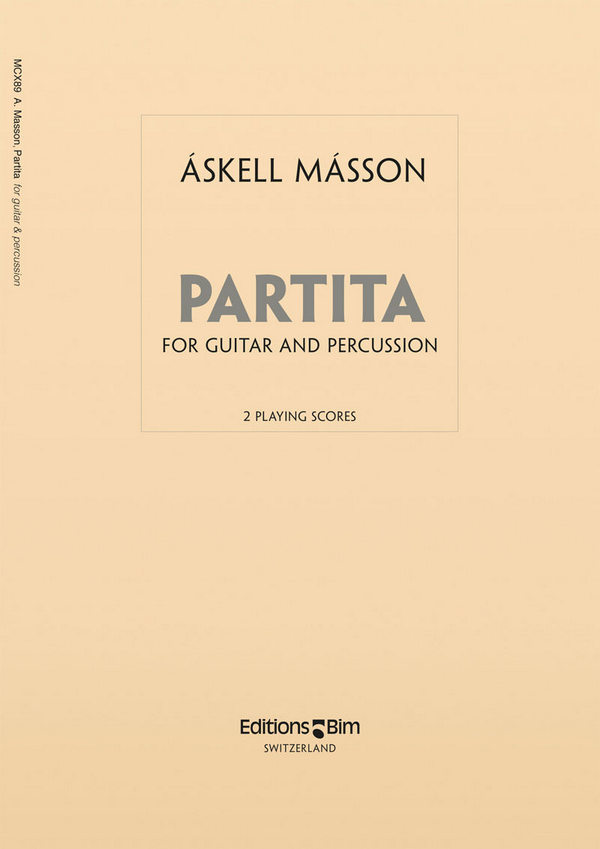 Askell Masson, Partita&nbsp;&nbsp;Guitar and Percussion&nbsp;&nbsp;Stimmensatz