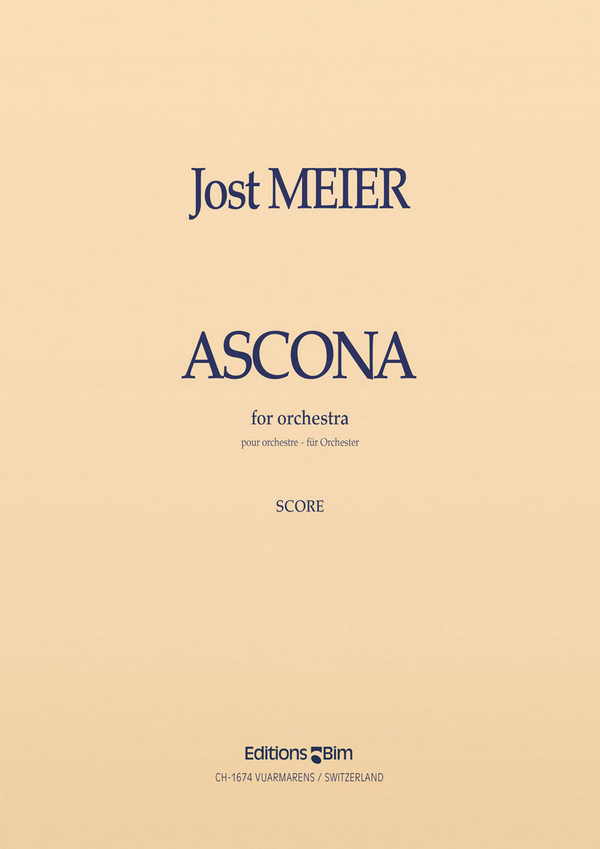 Jost Meier, Ascona&nbsp;&nbsp;Chamber Orchestra&nbsp;&nbsp;Partitur
