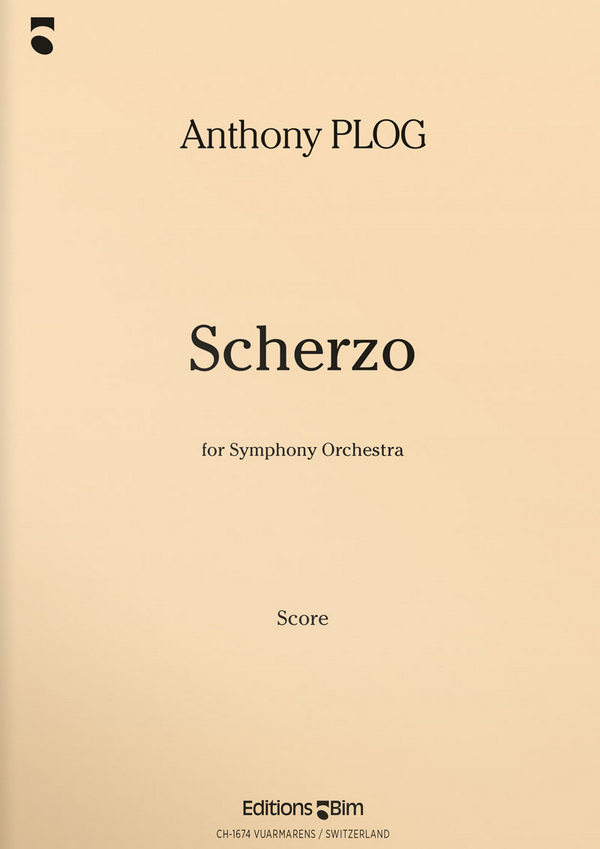 Anthony Plog, Scherzo&nbsp;&nbsp;Symphony Orchestra&nbsp;&nbsp;Partitur