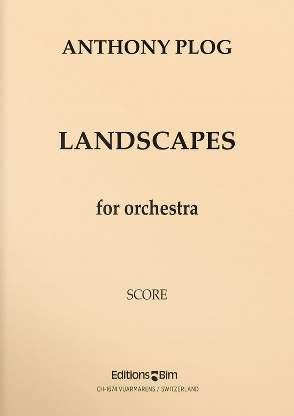 Anthony Plog, Landscapes&nbsp;&nbsp;Symphony Orchestra&nbsp;&nbsp;Partitur