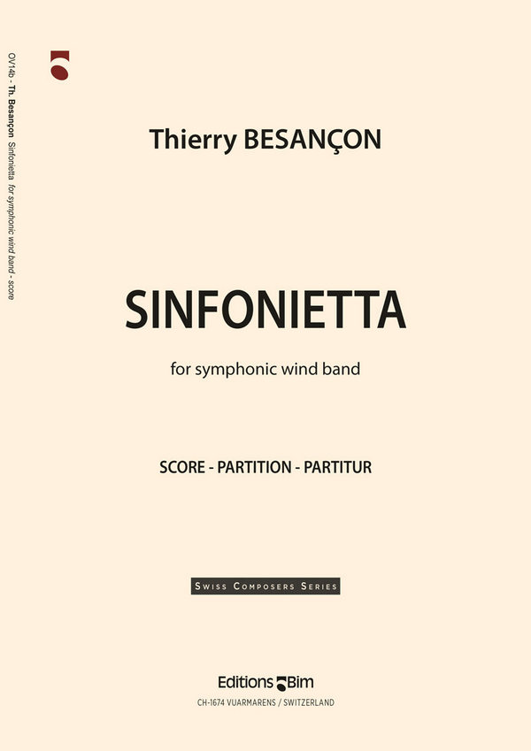 Thierry Besançon, Sinfonietta&nbsp;&nbsp;Symphonic Wind Band&nbsp;&nbsp;Partitur