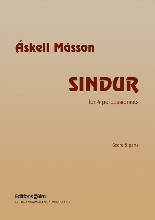 Askell Masson, Sindur&nbsp;&nbsp;Percussion Quartet&nbsp;&nbsp;Buch