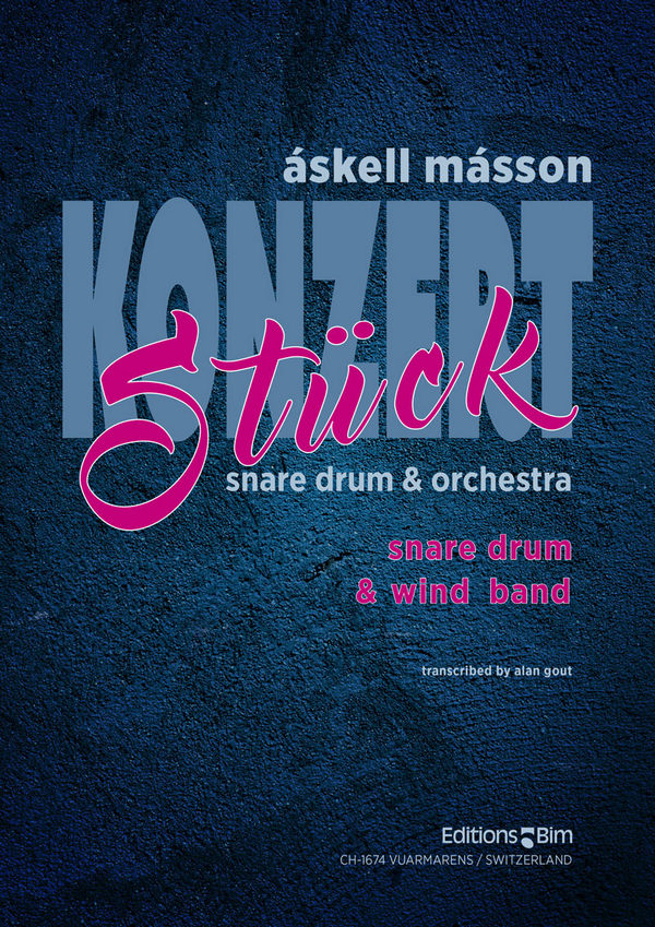 Askell Masson, Konzertstück&nbsp;&nbsp;Snare Drum and Symphonic Wind Band&nbsp;&nbsp;Partitur