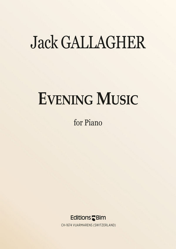 Jack Gallagher, Evening Music&nbsp;&nbsp;Klavier&nbsp;&nbsp;Buch