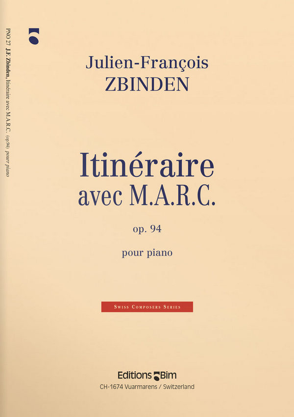 Julien-François Zbinden, Itinéraire Avec M.A.R.C.&nbsp;&nbsp;Klavier&nbsp;&nbsp;Buch