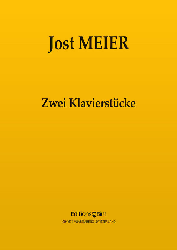 Jost Meier, 2 Klavierstücke&nbsp;&nbsp;Klavier&nbsp;&nbsp;Buch