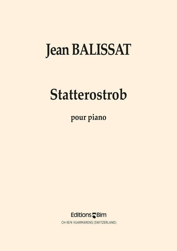 Jean Balissat, Statterostrob&nbsp;&nbsp;Klavier&nbsp;&nbsp;Buch
