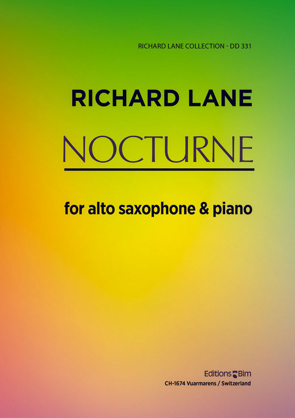 Richard Lane, Nocturne&nbsp;&nbsp;Altsaxophon und Klavier&nbsp;&nbsp;Klavierauszug