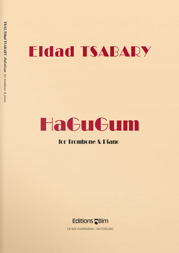 Eldad Tsabary, Hagugum&nbsp;&nbsp;Posaune und Klavier&nbsp;&nbsp;Buch