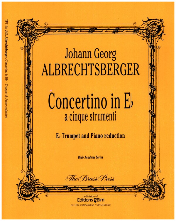 Concertino In Mib A 5 Strumenti  für Trompete und Streicher (Klavier)  Klavierauszug