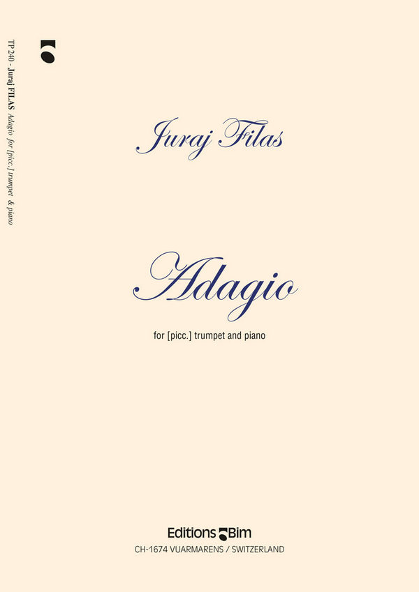 Juraj Filas, Adagio&nbsp;&nbsp;Trompete und Klavier&nbsp;&nbsp;Buch