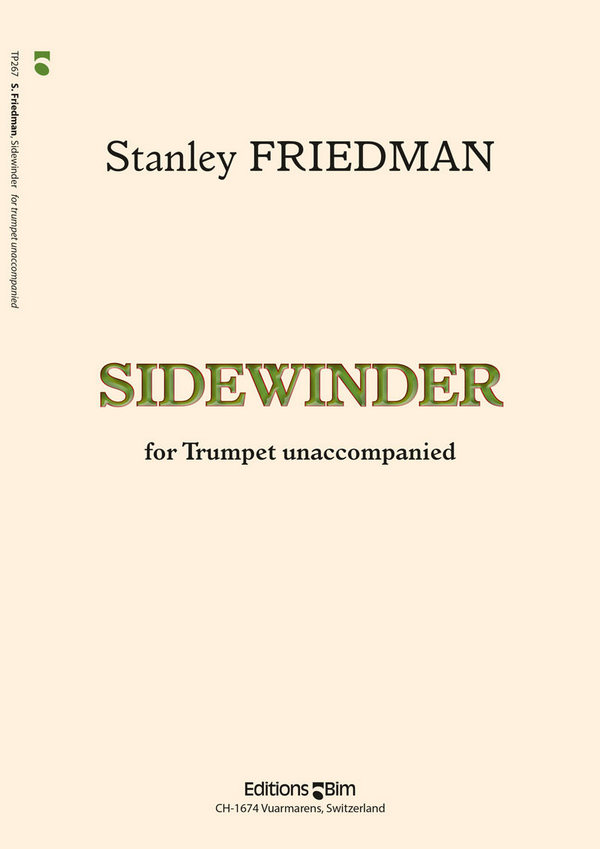 Stanley Friedman, Sidewinder&nbsp;&nbsp;Trompete&nbsp;&nbsp;Buch