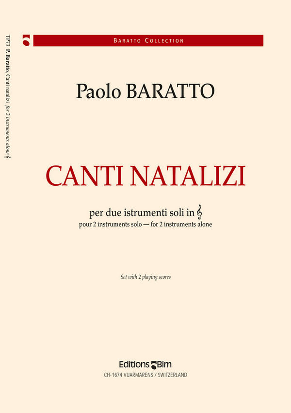 Paolo Baratto, Canti Natalizi&nbsp;&nbsp;2 Trompeten&nbsp;&nbsp;Buch
