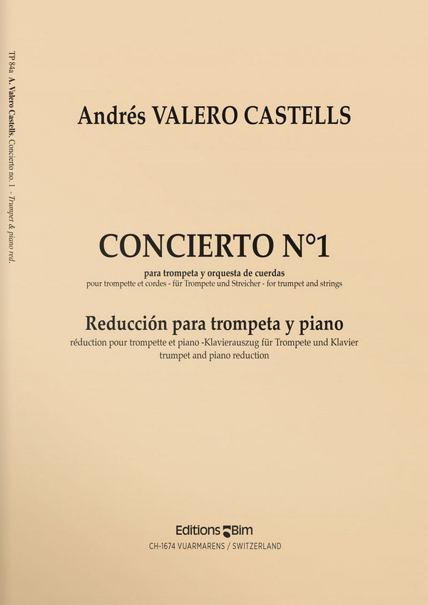 Andres Valero Castells, Concierto N° 1&nbsp;&nbsp;Trompete und Klavier&nbsp;&nbsp;Klavierauszug