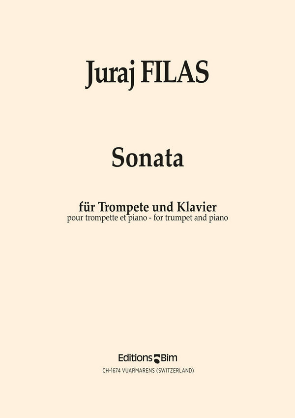 Juraj Filas, Sonata&nbsp;&nbsp;Trompete und Klavier&nbsp;&nbsp;Buch