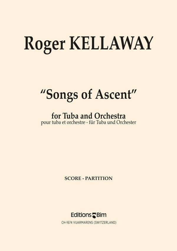 Roger Kellaway, Songs Of Ascent&nbsp;&nbsp;Tuba and Orchestra&nbsp;&nbsp;Partitur