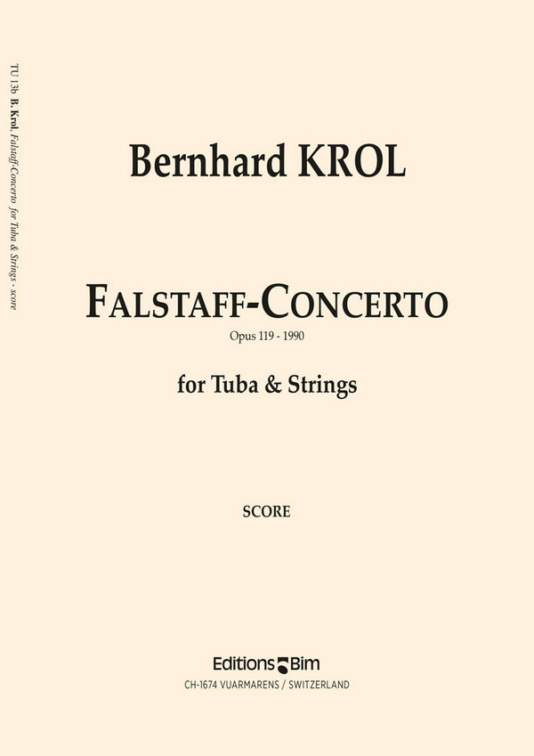 Falstaff Concerto op.119&nbsp;&nbsp;for tuba and string orchestra&nbsp;&nbsp;score