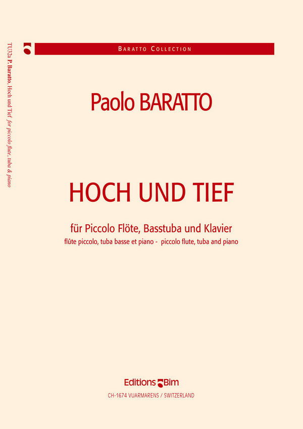 Paolo Baratto, Hoch und Tief&nbsp;&nbsp;Piccolo Flute, Tuba and Piano&nbsp;&nbsp;Stimmensatz