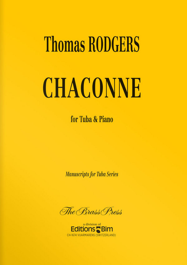 Thomas Rodgers, Chaconne&nbsp;&nbsp;Tuba und Klavier&nbsp;&nbsp;Buch