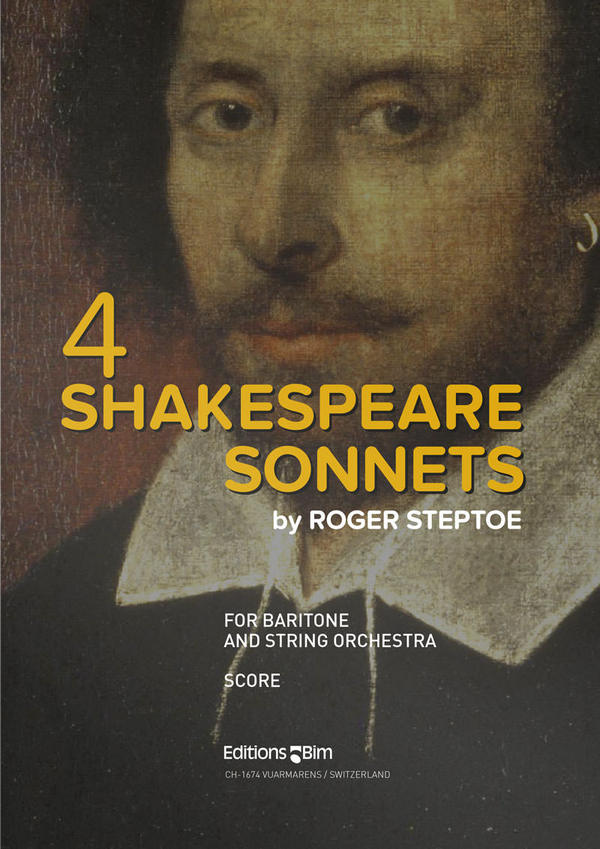 Roger Steptoe, 4 Shakespeare Sonnets&nbsp;&nbsp;Baritone and String Orchestra&nbsp;&nbsp;Partitur