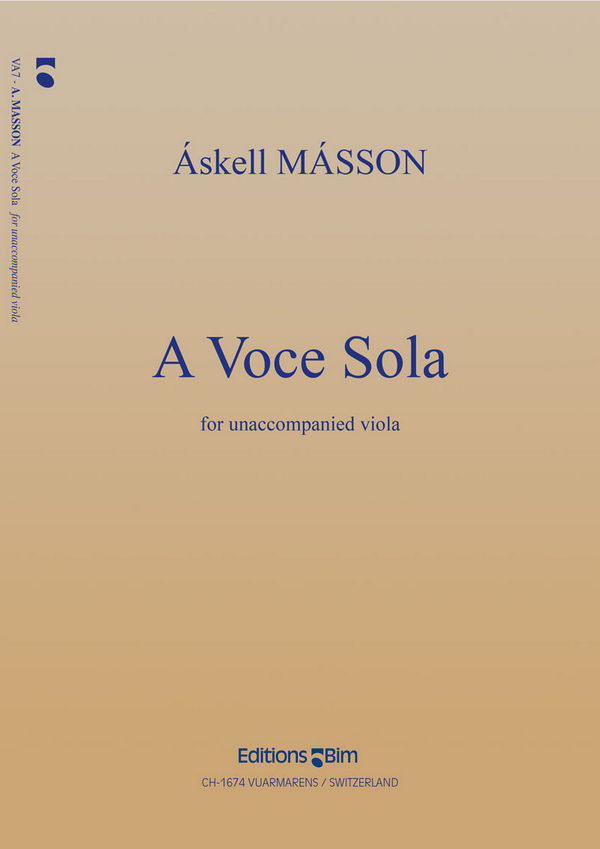 Askell Masson, A Voce Sola&nbsp;&nbsp;Viola&nbsp;&nbsp;Buch