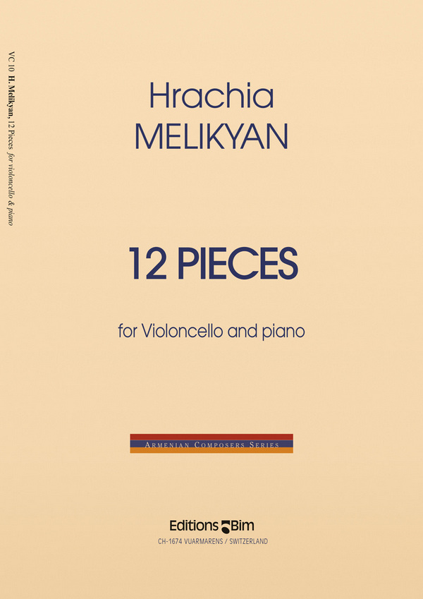 Hrachia Melikyan, 12 Pieces&nbsp;&nbsp;Cello und Klavier&nbsp;&nbsp;Buch