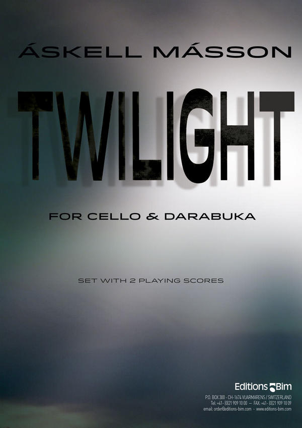 Askell Masson, Twilight&nbsp;&nbsp;Cello and Darabuka [Hand Percussion]&nbsp;&nbsp;Stimmensatz