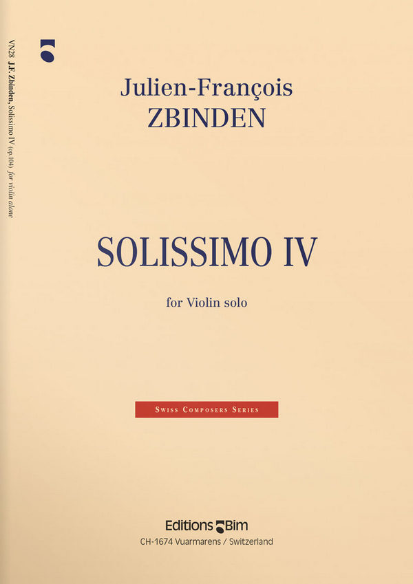 Julien-François Zbinden, Solissimo IV+E1453&nbsp;&nbsp;Violine&nbsp;&nbsp;Buch