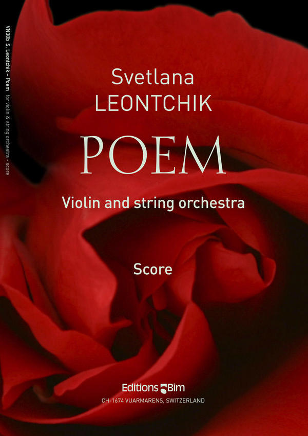 Svetlana Leontchik, Poem&nbsp;&nbsp;Violin and String Orchestra&nbsp;&nbsp;Partitur