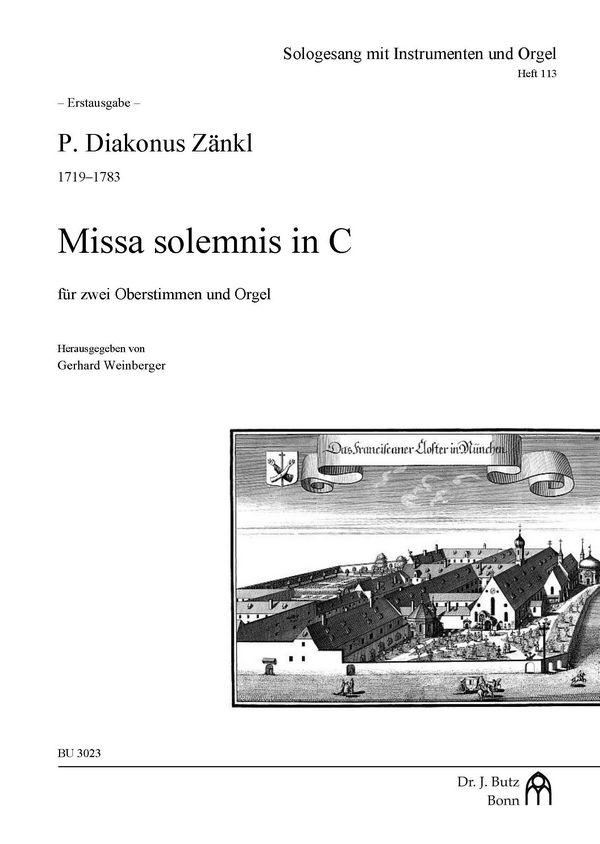 Missa solemnis in C&nbsp;&nbsp;für 2 Oberstimmen und Orgel&nbsp;&nbsp;Partitur