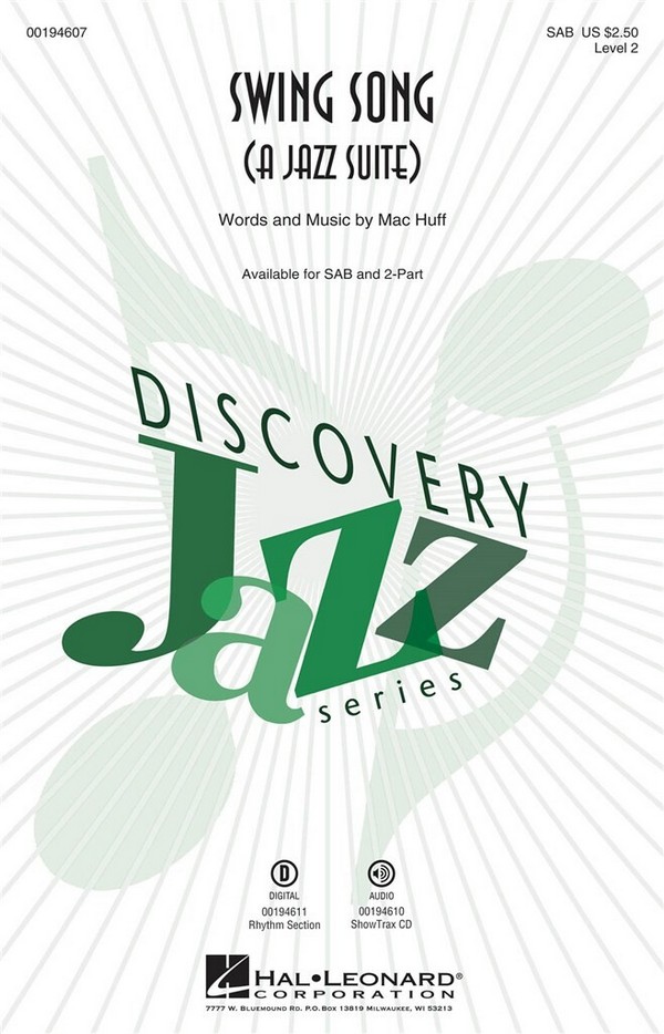 Swing Song (A Jazz Suite)&nbsp;&nbsp;for mixed choir (SAB) and piano&nbsp;&nbsp;score