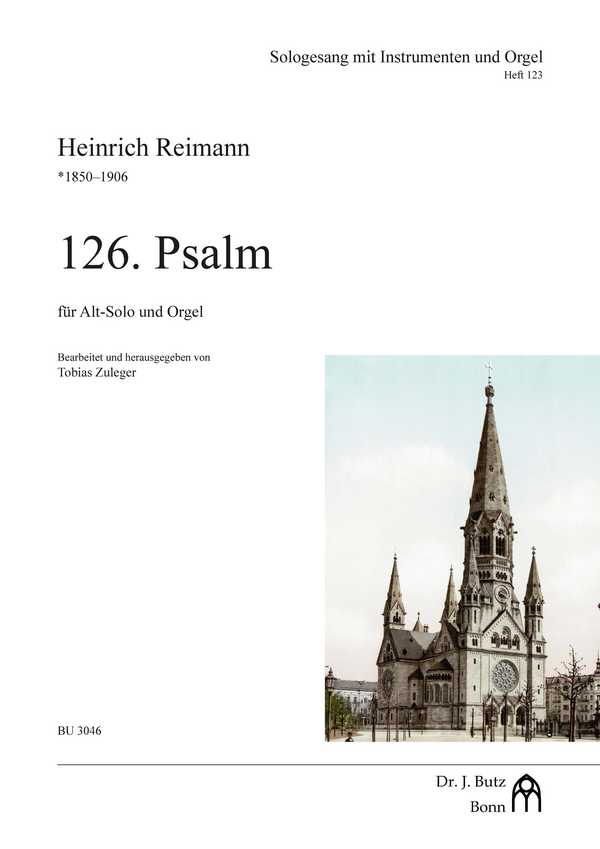 Der 126. Psalm&nbsp;&nbsp;für Alt-Solo und Orgel&nbsp;&nbsp;