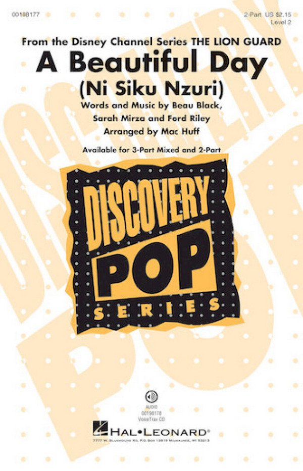 Beau Black_Ford Riley_Sarah Mirza, A Beautiful Day&nbsp;&nbsp;2-Part Choir&nbsp;&nbsp;Chorpartitur