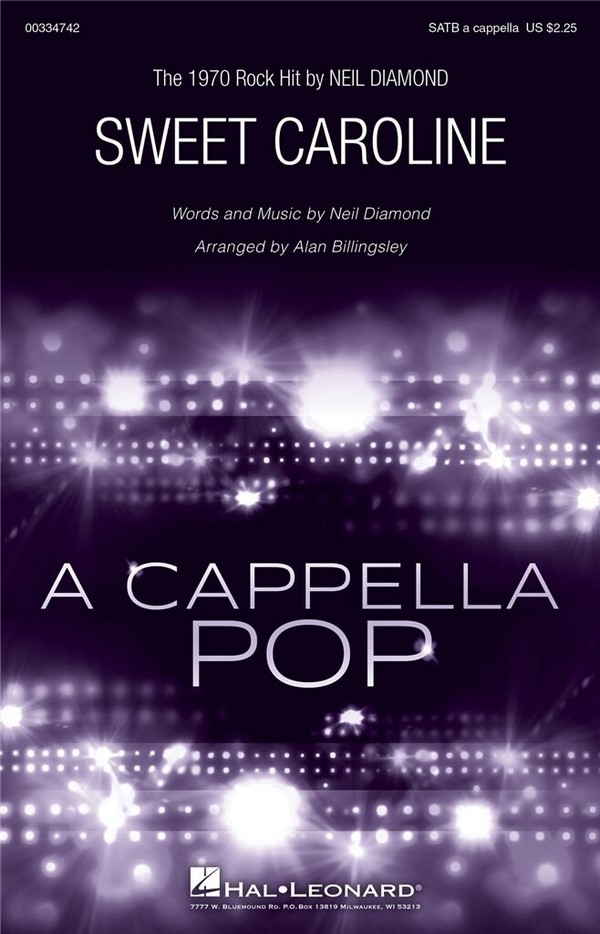 Sweet Caroline  for mixed choir a cappella  choral score