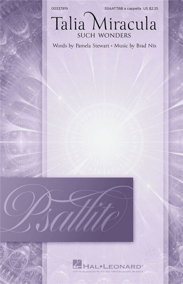 Brad Nix, Talia Miracula (Such Wonders)&nbsp;&nbsp;SSAATTBB A Cappella&nbsp;&nbsp;Chorpartitur