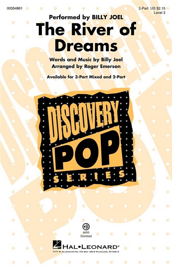 Billy Joel, The River of Dreams&nbsp;&nbsp;2-Part Choir&nbsp;&nbsp;Chorpartitur