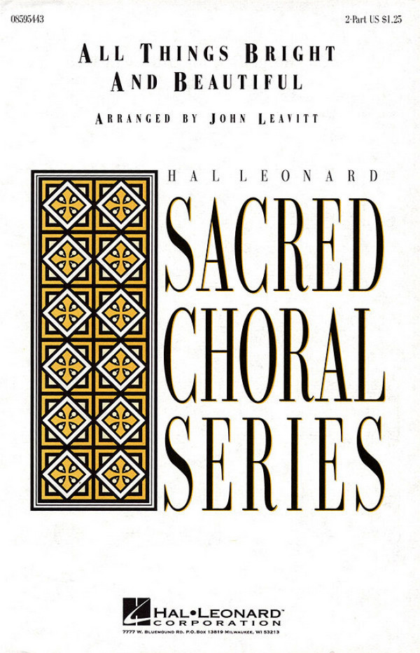 Cecil Alexander, All Things Bright and Beautiful&nbsp;&nbsp;2-Part Mixed Choir&nbsp;&nbsp;Chorpartitur