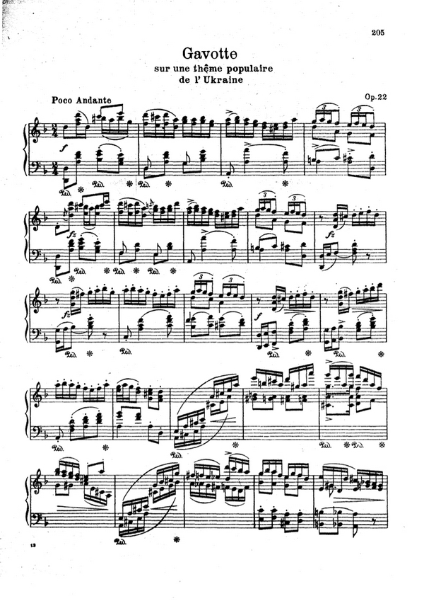 Gavotte op.22  für Klavier solo  ARCHIVKOPIE