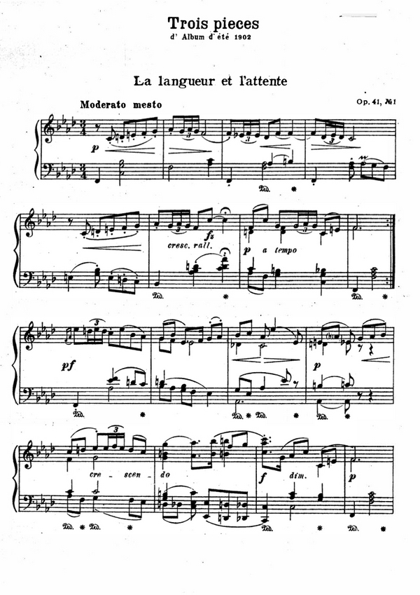 3 Stücke / 3 Pieces op.41  für Klavier solo  ARCHIVKOPIE