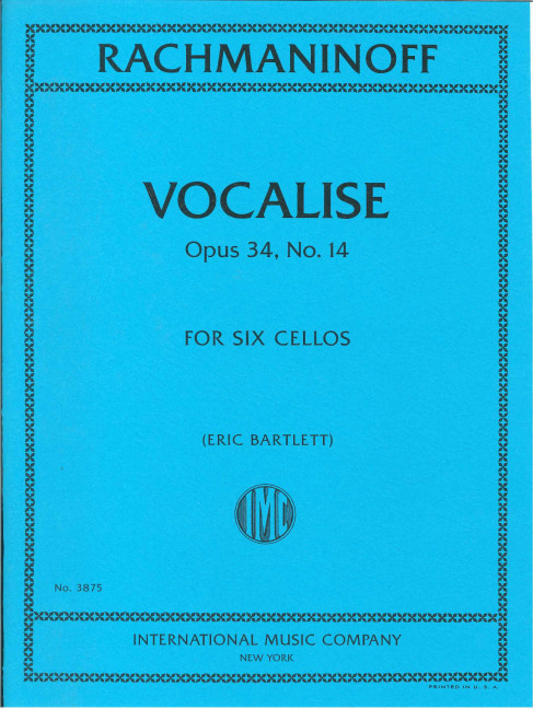 Vocalise  for 6 cellos  score and parts