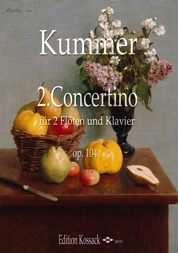 Kummer: 2. Concertino op.104  2 Flöten und Klavier  