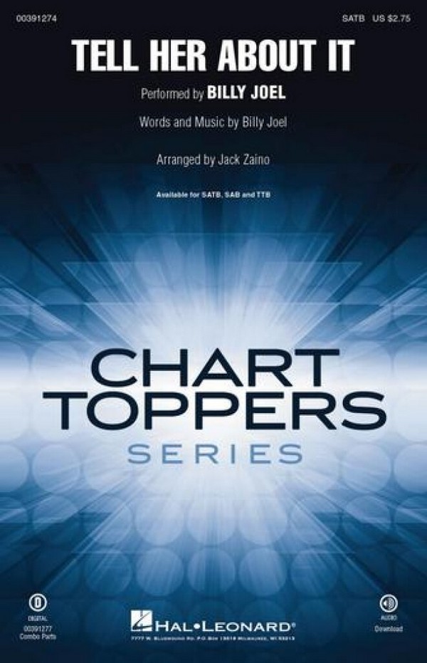 Billy Joel, Tell Her About It&nbsp;&nbsp;SATB&nbsp;&nbsp;Choral Score