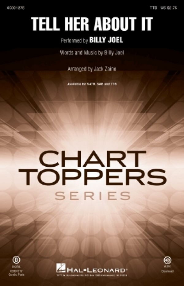 Billy Joel, Tell Her About It&nbsp;&nbsp;TTB&nbsp;&nbsp;Choral Score