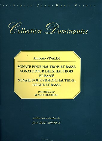 Sonates  pour hautbois et accompagnement  facsimile