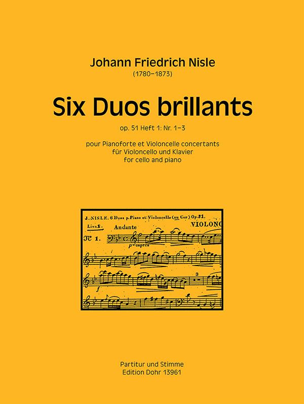 6 Duos brillants op.51 Band 1 (Nr.1-3  für Violoncello und Klavier  
