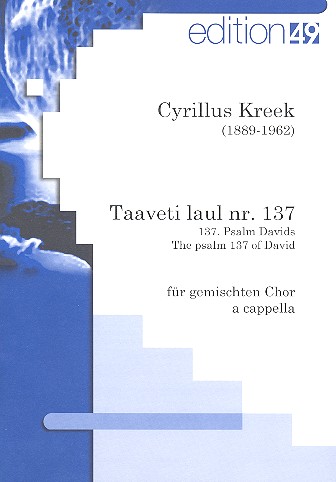 Taaveti laul nr.137  für gem Chor a cappella  Partitur mit Umschlag (est)